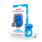 Charged Big O Blue Stretchy Cock Ring for Enhanced Pleasure Cock Rings Vibrating